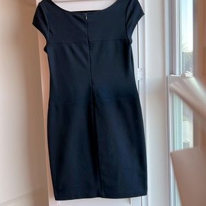 Banana Republic Navy Blue Ponte Knit Cap Sleeve Sheath Dress size 4